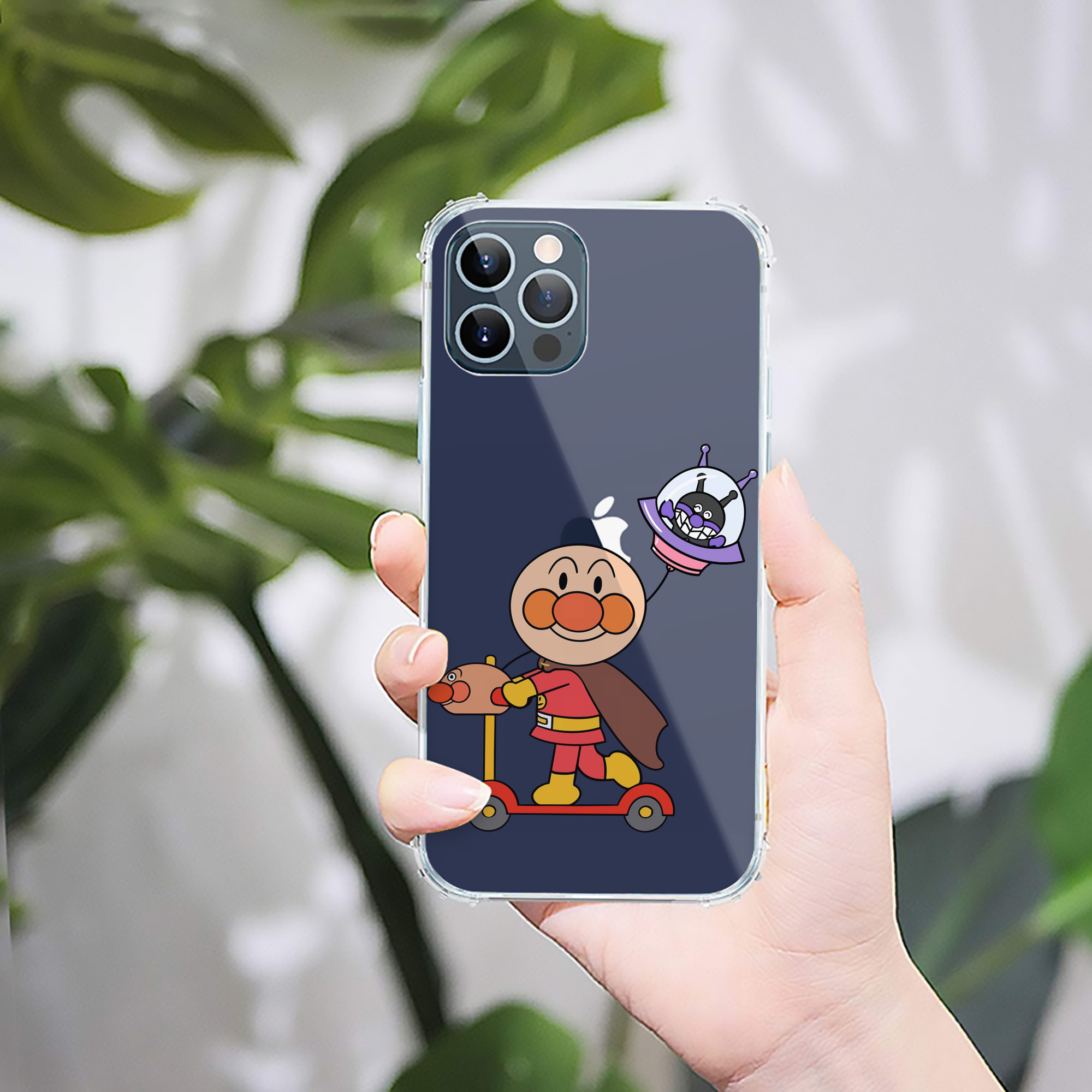 （画像用） アンパンマン Anpanman 【iPhone 12シリーズ対応】透明スマホケース（クリアソフトケース）